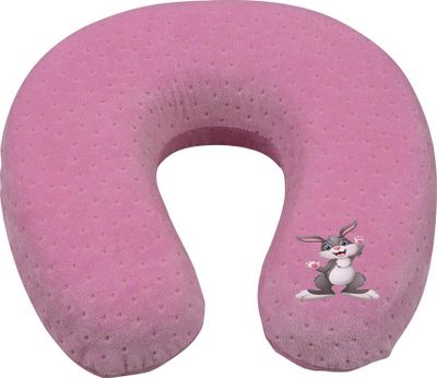 Nackenkissen/ Nackenhörnchen pink mit Memory Schaum von PETEX