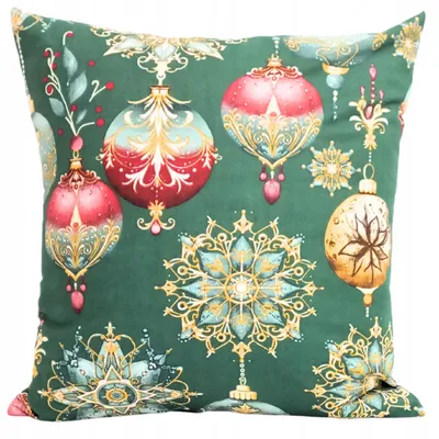Produktbild von Weihnachtskissenbezug 40x40 cm für ein dekoratives Jashka-Kissen, 100% Baumwolle