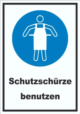 Produktbild von Schutzschürze benutzen Aufkleber A3 (297x420mm)