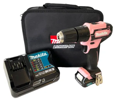 Productafbeelding van Makita HP 333 DSAP1 accu klopboormachine 12 V 30 Nm roze + 1x oplaadbare accu 2.0 Ah + lader + tas