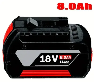 Image de Batterie 18 V 8,0 Ah 8 000 mAh - Batterie de rechange Li-Ion - Pour outils sans fil 18 V - Avec indicateur de charge - 1 pièce