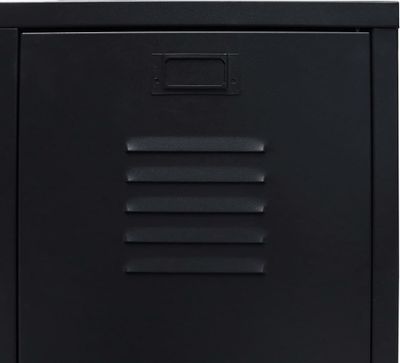 vidaXL Kleiderschrank Metall Industrie-Stil 67 x 35 x 107 cm Schwarz