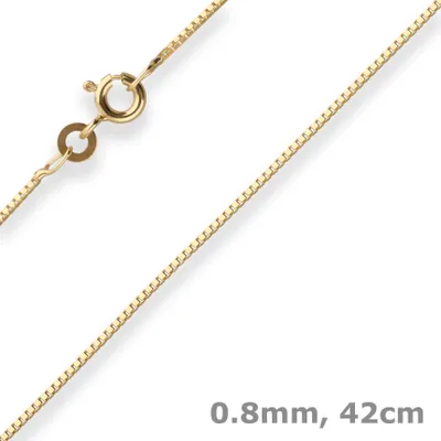 0-8mm-Veneziakette-aus-333-Gelbgold-42cm