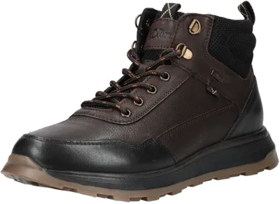 Productafbeelding van s.Oliver heren sneaker, hoog model met veters, high top, bruin (donkerbruin), maat 45 EU