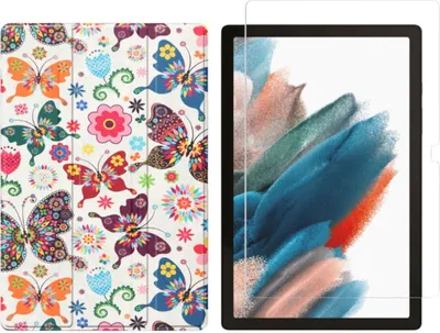 Produktbild von 2in1 Set für Samsung Galaxy Tab A8 SM-X200 X205 10.5 Zoll Tablet mit Schutzhülle + Schutzglas mit Auto Sleep/Wake Hülle