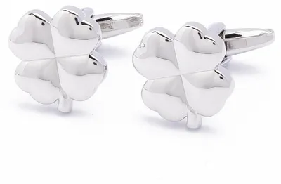 Imagen del producto de Pajaritas - Trébol de plata con cuatro hojas, sin piedras preciosas
