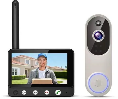 Obrázok produktu pre bezdrôtová videovrátniková kamera, napájaná na batérie, kompaktná, malá, určená na vonkajšie použitie.