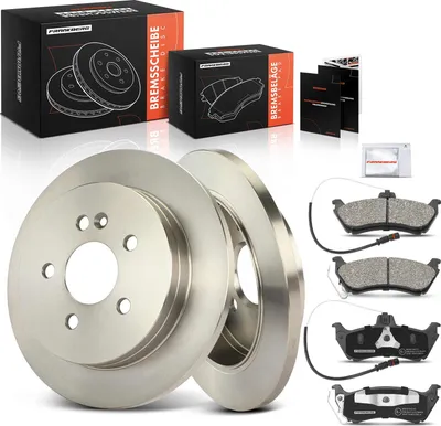 Image de Frankberg 2x disques de frein 4x plaquettes de frein essieu arrière pour Mercedes-Benz Classe M W163 2.3L 2.7L 3.2L 4.3L 1998-2005