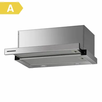 Produktbild von Heinner HTCH-F660IX Einbau-Dunstabzugshaube 60 cm, 611,7 m³/h, 2 Stufen, 200 W Motor, Silber, A