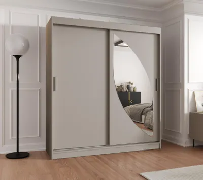 Produktbild von Kleiderschrank 180 cm SUDENA mit Schiebetüren - Kaschmir