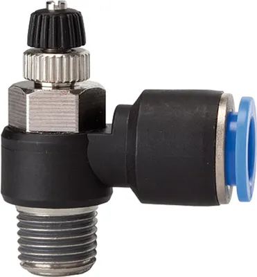 Produktbild von Riegler Drosselrückschlagventil »Blaue Serie«, Zuluftdros., R 1/8 a. Ø 8mm