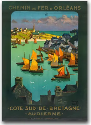 Produktbild von Poster - Canvas - Leinwand - 59,4 cm x 84,1 cm - Fotoposter - Leinwandkunst - Bretagne Frankreich