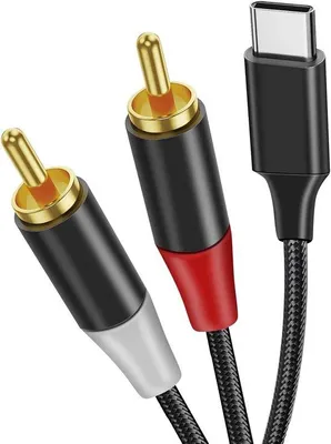 Zdjęcie produktu dla Adapter audio USB-C z kablem stereo RCA do telefonu/tabletu/wzmacniacza