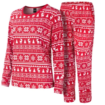 Immagine prodotto di Pigiama Donna HEYO Natalizio in Cotone 100% - Rosso/Bianco XL