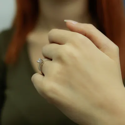 Produktbild von 0,30 Carat Solitär Diamantring 14 Karat Weißgold - 48 (15,30 mm)