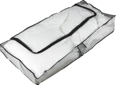 Produktbild von Unterbettkommode 102x45x15cm PEVA grau/schwarz Aufbewahrung mit Reißverschluss
