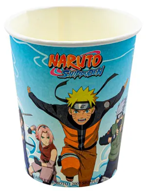 Obrázek produktu pro 8 papírových kelímků Naruto Shippuden, objem 250 ml, Obrázek vytvořený pomocí AI