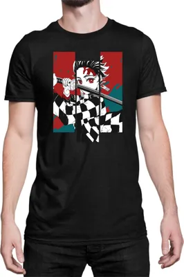 Obrázok produktu pre Mužské Tričko Demon Anime Slayer Kimetsu No Yaiba Tanjiro Kamado 011, Man 3XL / čierna