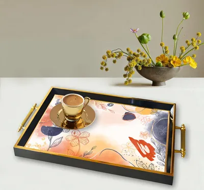 Produktbild von Evila Originals, TPA9795, Tablett, Mehrfarbig, 100 % GLAS, 50 x 29 x 3,5 cm