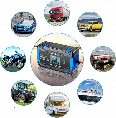 Immagine prodotto di Caricabatterie Per Auto 12V 24V Con Funzione Riparazione LCD Carica Automatica E Mantenimento Per Auto Moto E Scooter