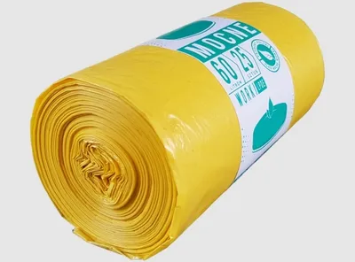 Obrázok produktu pre Sáčky na odpady EcoStrong 60L, žlté - balenie 25 kusov