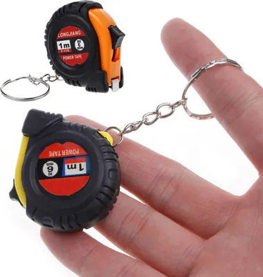 Produktbild von Zufällige Farbe 1 m einziehbares Lineal, Stahlbandmaß, Schlüsselanhänger, Mini-Taschenmesswerkzeug