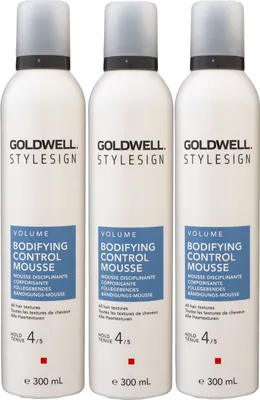 Produktbild von Goldwell Volume Bodifying Control Mousse 3 x 300 ml Haarschaum Set