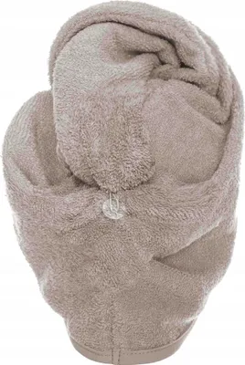 Produktbild von SPA-Haarturban aus 100 % Baumwoll-Frottee, Beige, 460 g/m²
