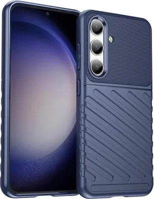 Produktbild von Conie Schutzhülle für Samsung Galaxy S24 Tasche Silikon Case Muster Cover Bumper TPU Hülle in Blau