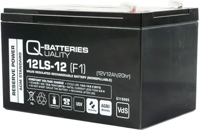 Produktbild von Q-Batteries 12LS-12 F1 12V 12Ah Blei-Vlies-Akku / AGM VRLA mit VdS