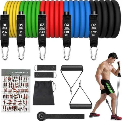 Image de Lot de bandes élastiques de fitness avec différentes résistances