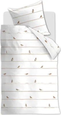 Produktbild von Marjolein Bastin Renforcé Bettwäsche-Garnitur Thrush Farbe Natural Größe 155x220+80x80
