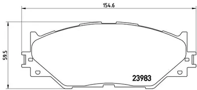 Produktbild von Brembo Bremsbelagsatz, Scheibenbremse Vorderachse P 83 074