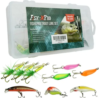 Produktbild von Fish-Xpro Forellenköder-Set – Wobbler – Spinner – Softbaits