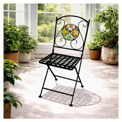 Produktbild von Mosaik Gartenstuhl klappbar