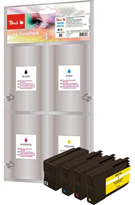 Obrázek produktu pro Peach 319117, Vysoká (XL) výtěžnost, Černá, Azurová, Purpurová, Žlutá, Inkoust na pigmentové bázi, Inkoust na pigmentové bázi, 78 ml, 27 ml