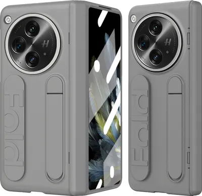 Obrázek produktu pro Pouzdro s popruhem na OnePlus Open vestavěnou ochranou displeje, stojánkem a ochrana pantu Šedá