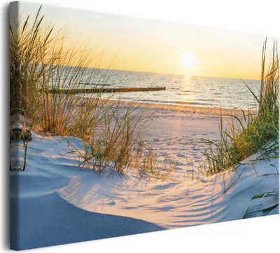 Zdjęcie produktu dla Nowoczesna dekoracja ścienna, Obraz na płótnie morze plaża wydmy 80x120