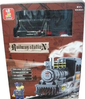 Image de locomotive avec voies de batteries sluban 17elements.  519545