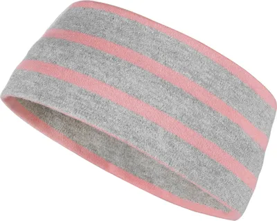 Produktbild von modAS Uni Stirnband Maritim für Kinder - Ohrwärmer zweilagig aus Baumwolle in Grau-Melange-Koralle Größe 1 - bis 48 cm Kopfumfang (Kleinkind)