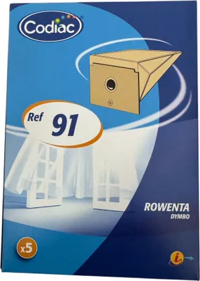 Produktbild von Codiac 5 Staubsaugerbeutel passend für Rowenta Dymbo ZR-745, ZR-755, Privileg