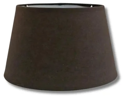 Produktbild von Various Leuchten Lampenschirm braun Baumwolle , E27– Stoffschirm 25 cm für Tischlampen