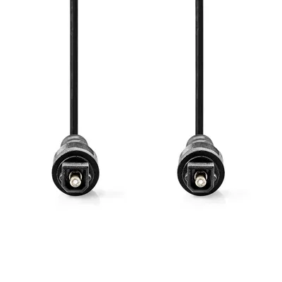 Produktbild von Nedis Optisches Audiokabel - Toslink Stecker - Toslink Stecker - 3.00 m - Rund - PVC - Schwarz - Label