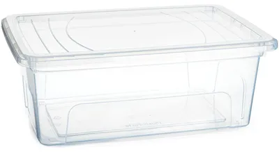 Produktbild von Plasticforte Aufbewahrungsbox Easy mit Deckel - 1x - 9.7 Liter - 40 x 26 x 15 cm - transparent - Kun