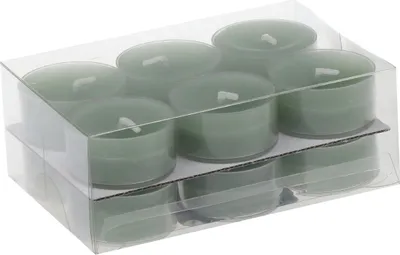 Produktbild von Teelichter in Kunststoffhülle Salbei 18/38mm, 12er-Pack Steinhart Kerzen in RAL-Kerzen Güte Qualität