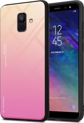 Immagine prodotto di Cadorabo custodia per Samsung Galaxy A6 2018 custodia protettiva in nero custodia per telefono cellulare TPU custodia cover vetro temperato