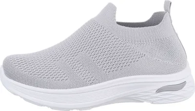 Produktbild von Ital-Design Damen Freizeitschuhe  Textiloptik Sneakers Low 85698353 Grau Gr.  39