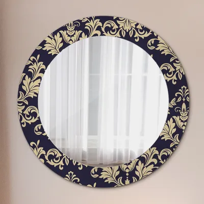 Produktbild von Spiegel - Mirror zum Wandspiegel Schlafzimmer – Schminkspiegel- Blätter- Ø60cm