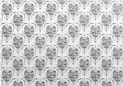 Produktbild von Retro-Symmetrieblätter – Bodenschutzmatte – Rutschfest – Schutzmatte für Büro – Vinylmatte – Stuhlunterlage  – 100 x 100 cm