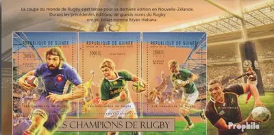 Produktbild von Briefmarken Guinea 2012 Mi 9308-9310 Kleinbogen (kompl. Ausgabe) postfrisch Rugby